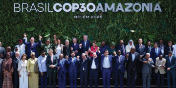 Brazil's President Luiz Inacio Lula da Silva, United Nations Secretary-General Antonio Guterres and other delegates at COP30 in Belem, Brazil, 7 November 2025. Source: REUTERS - Adriano Machado